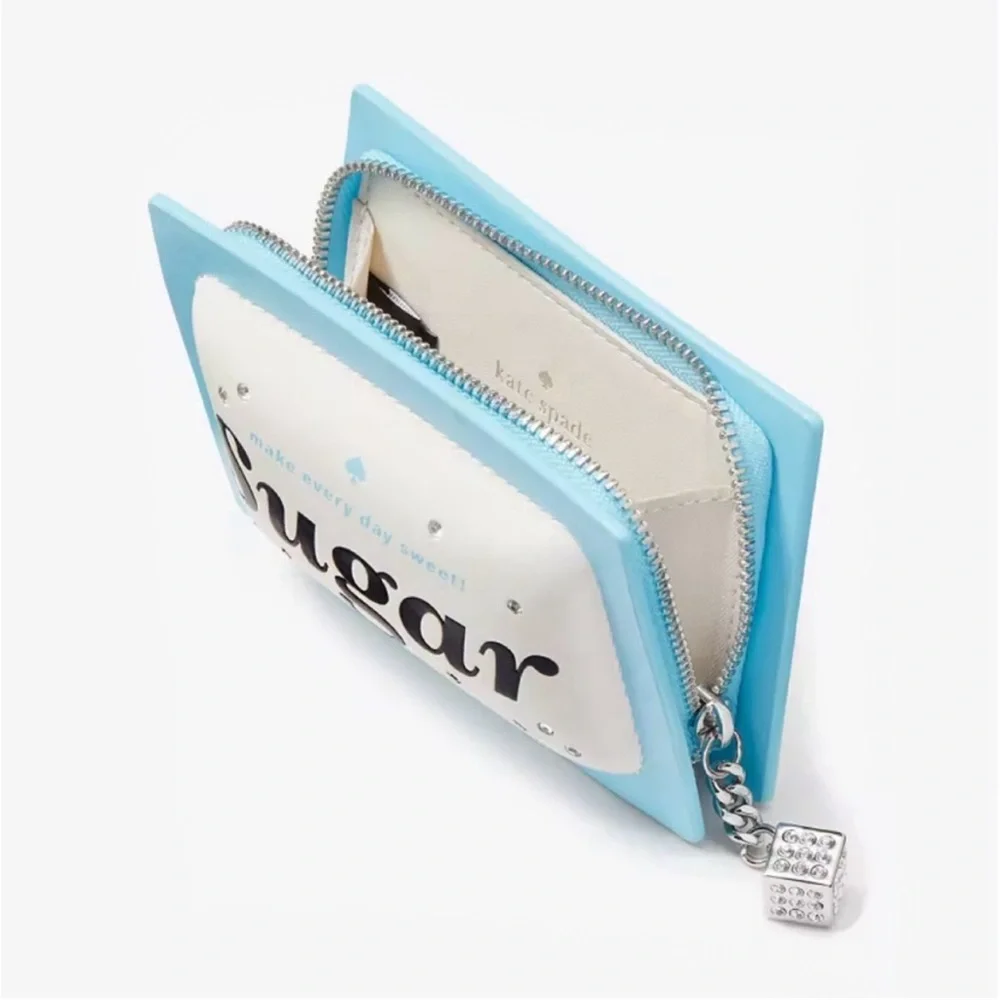 ♠️kate spade Coffee Break 3D Sugar Packet Small Card Holder Wallet NWT - Picture 3 of 15